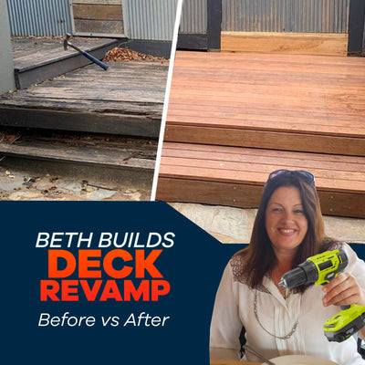 Beth Builds Before + After Deck