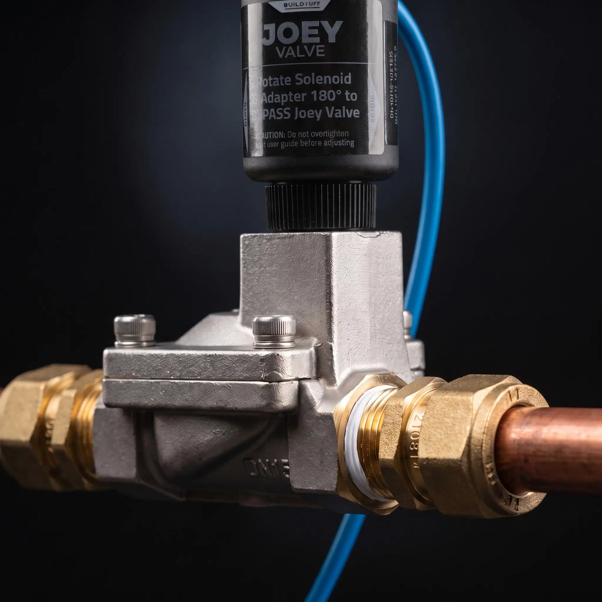 Stainless valve body close up